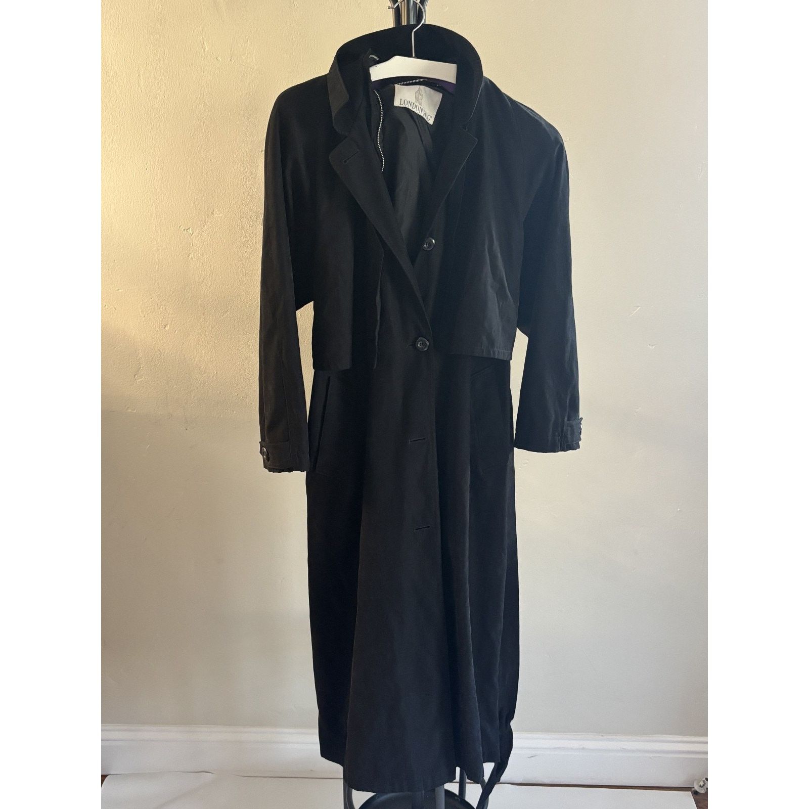 London Fog London Fog Black Trench Coat Women’s Full Length Classic Size L / US 10 / IT 46 - 2 Thumbnail