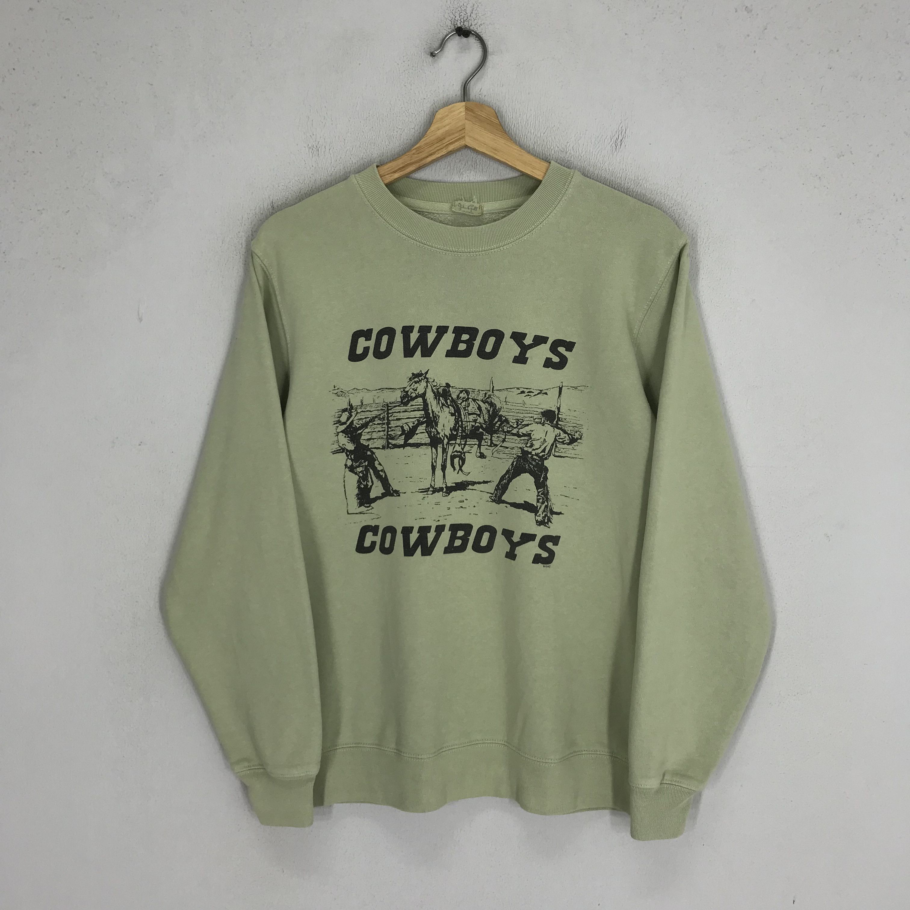 Cowboy Equipment Vintage Retro Graphic Cowboys Green Sweatshirt - 577 Size US S / EU 44-46 / 1 - 1 Thumbnail