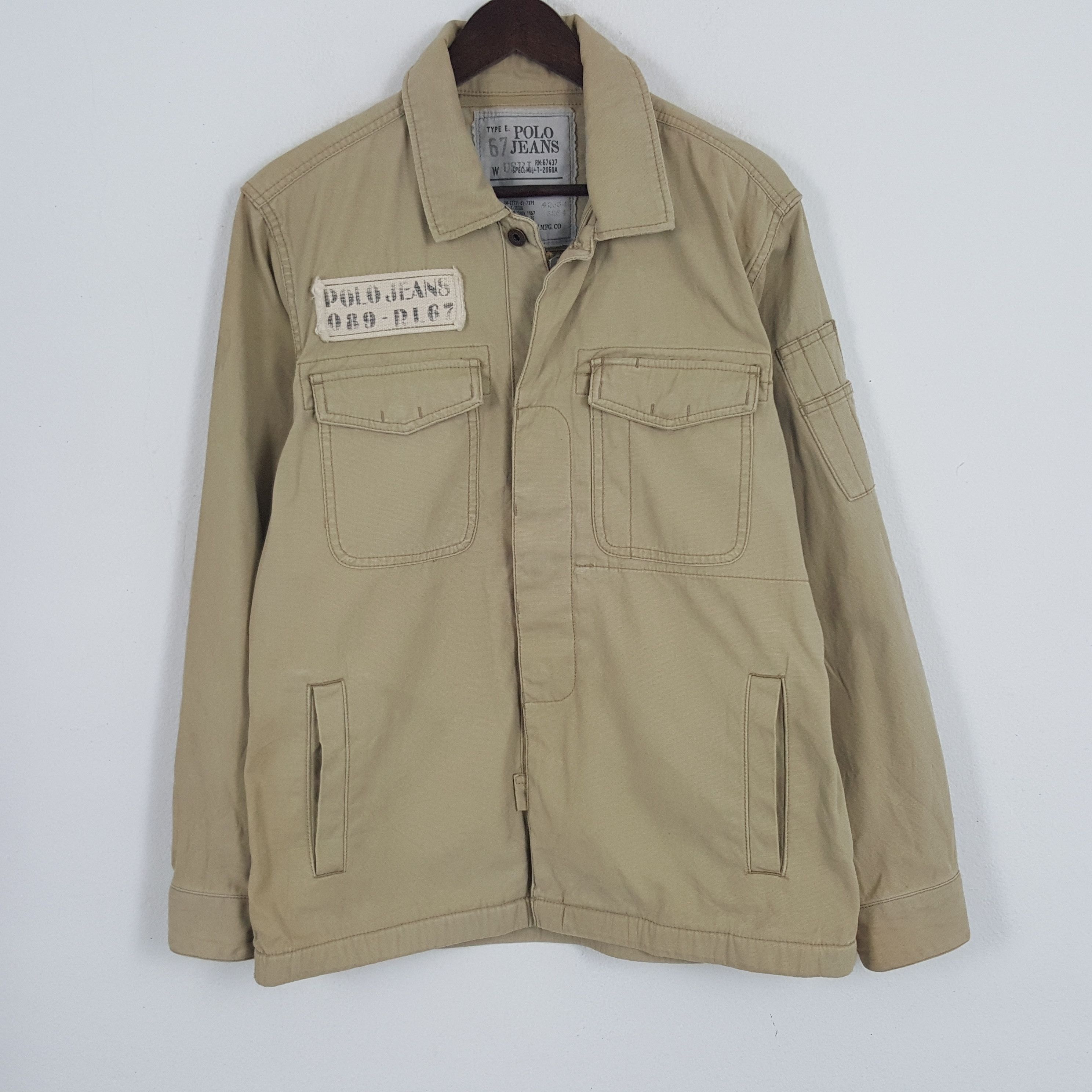 Vintage Vintage Polo Jeans Worker Military Style Jacket Size US M / EU 48-50 / 2 - 1 Thumbnail