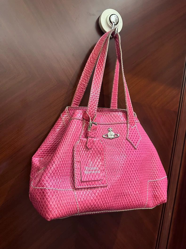 Vivienne Westwood Vivienne Westwood size os Pink alligator print tote bag Size ONE SIZE - 1 Thumbnail