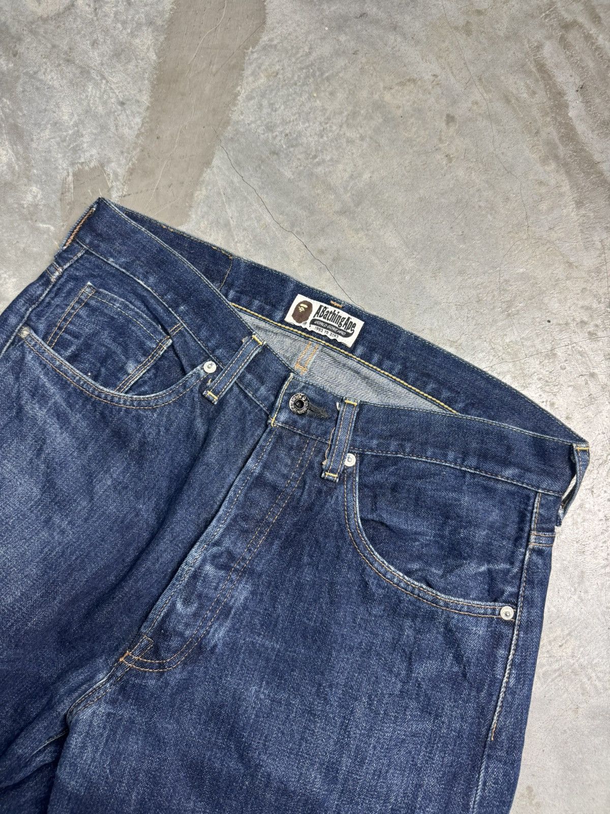 Bape Vintage Bathing Ape selvedge denim 🦍 Size US 33 - 6 Thumbnail
