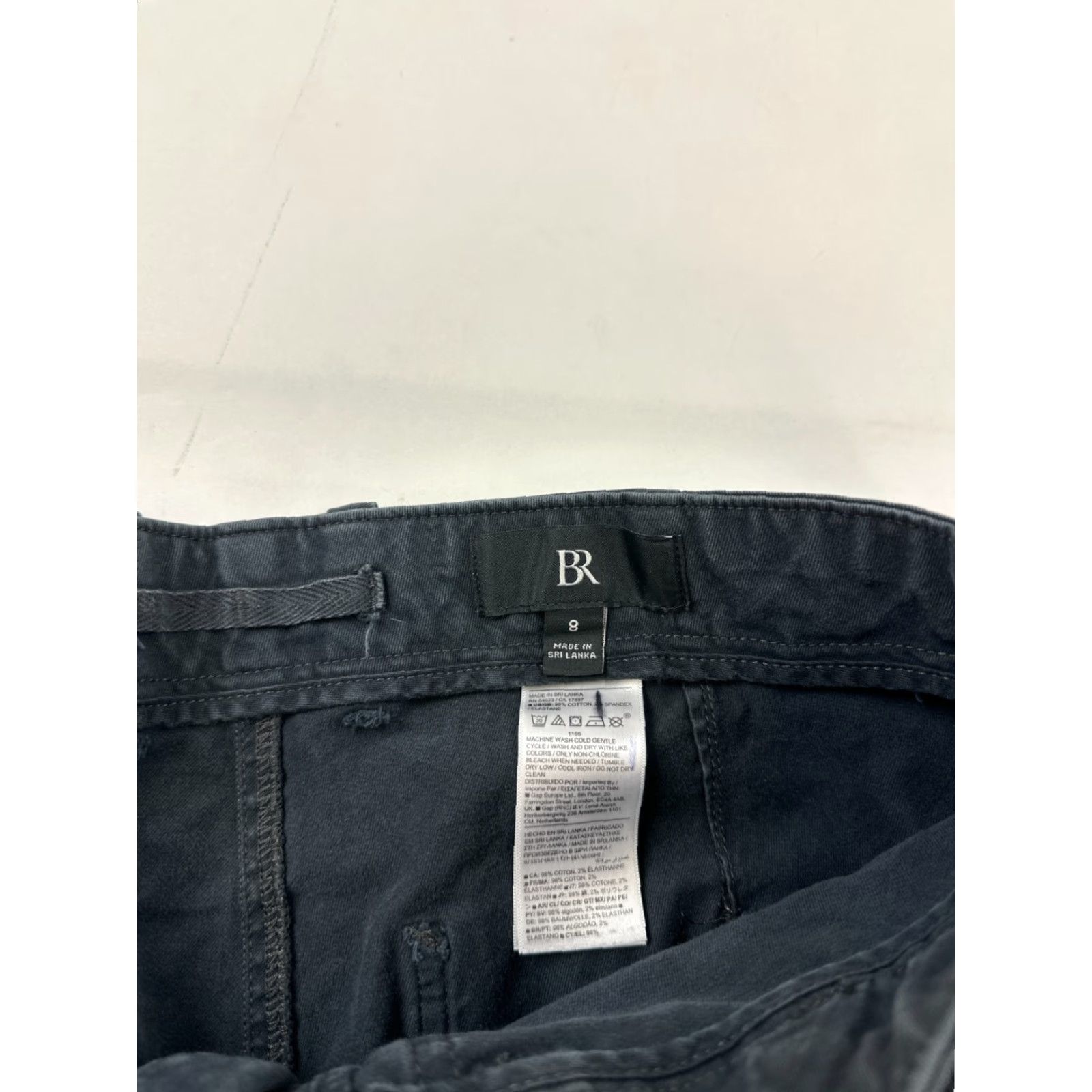 Banana Republic Banana Republic Gray Cotton Chino Pants Womens 8 Slim Mid Rise Casual Workwear Size 30" / US 8 / IT 44 - 3 Thumbnail