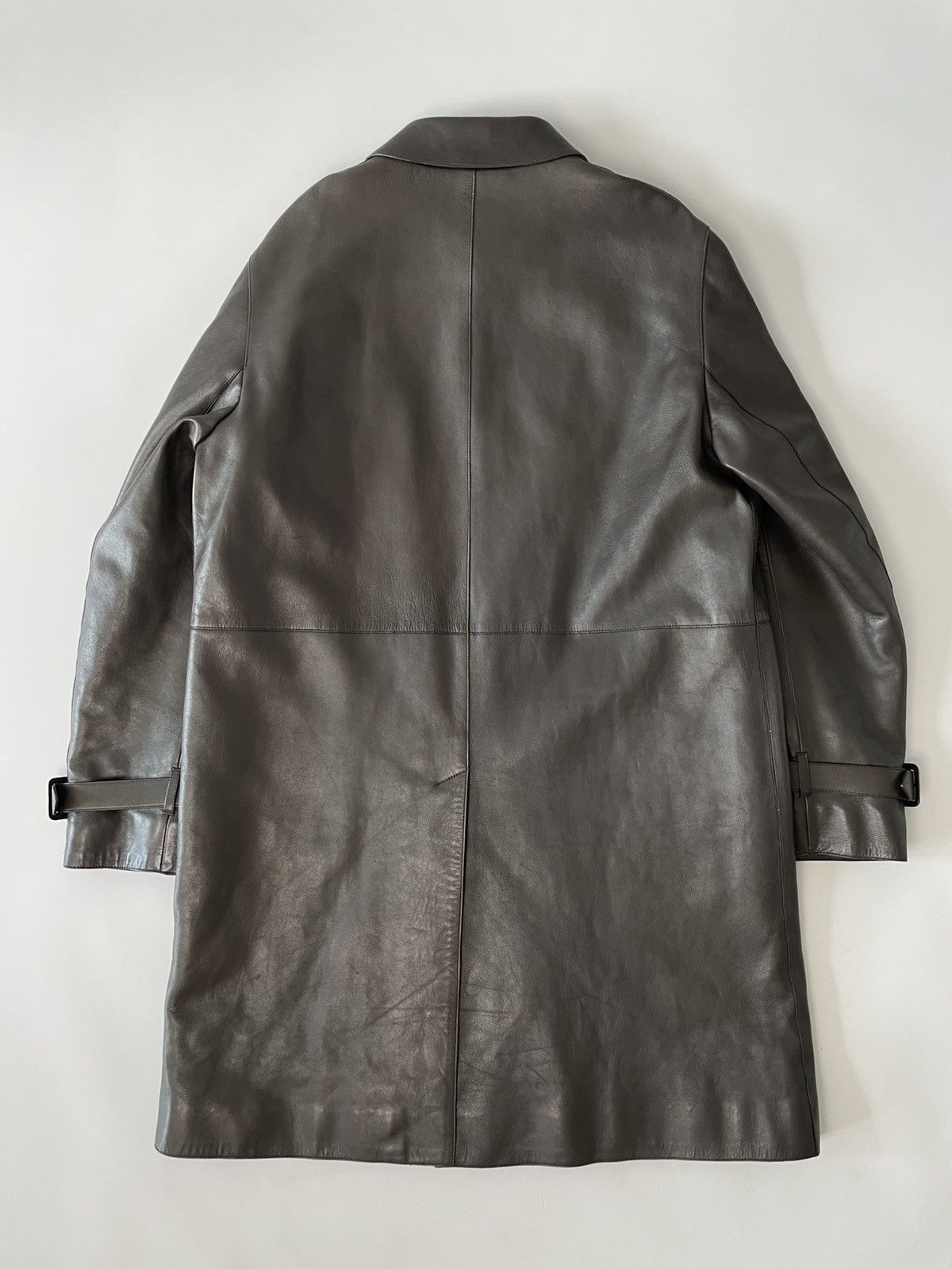 Prada Prada Heavy Leather Coat Size US L / EU 52-54 / 3 - 3 Thumbnail