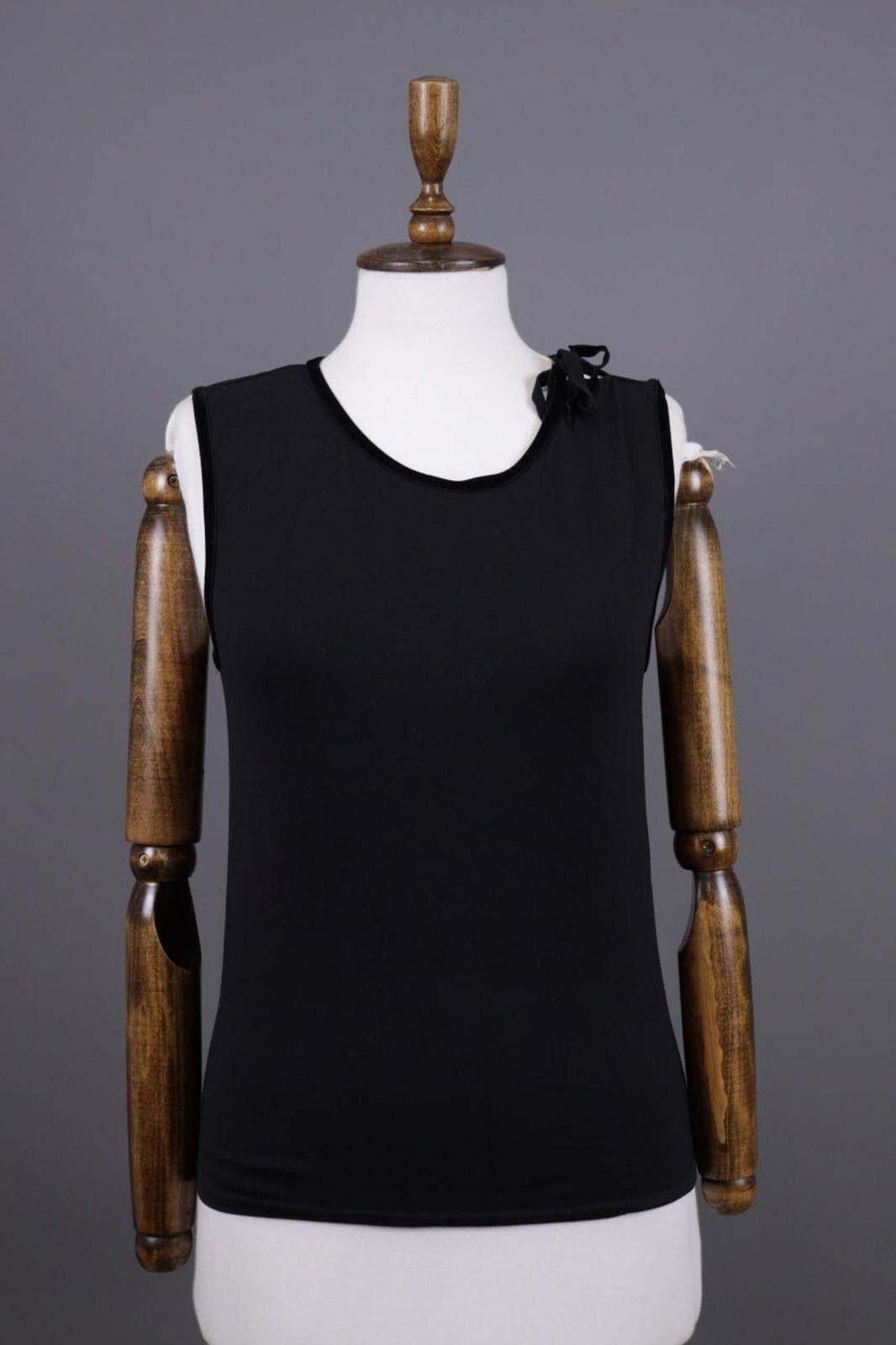 Wolford Wolford Black Sleeveless Bodycon Tank Top Shirt Size L Size L / US 10 / IT 46 - 1 Thumbnail