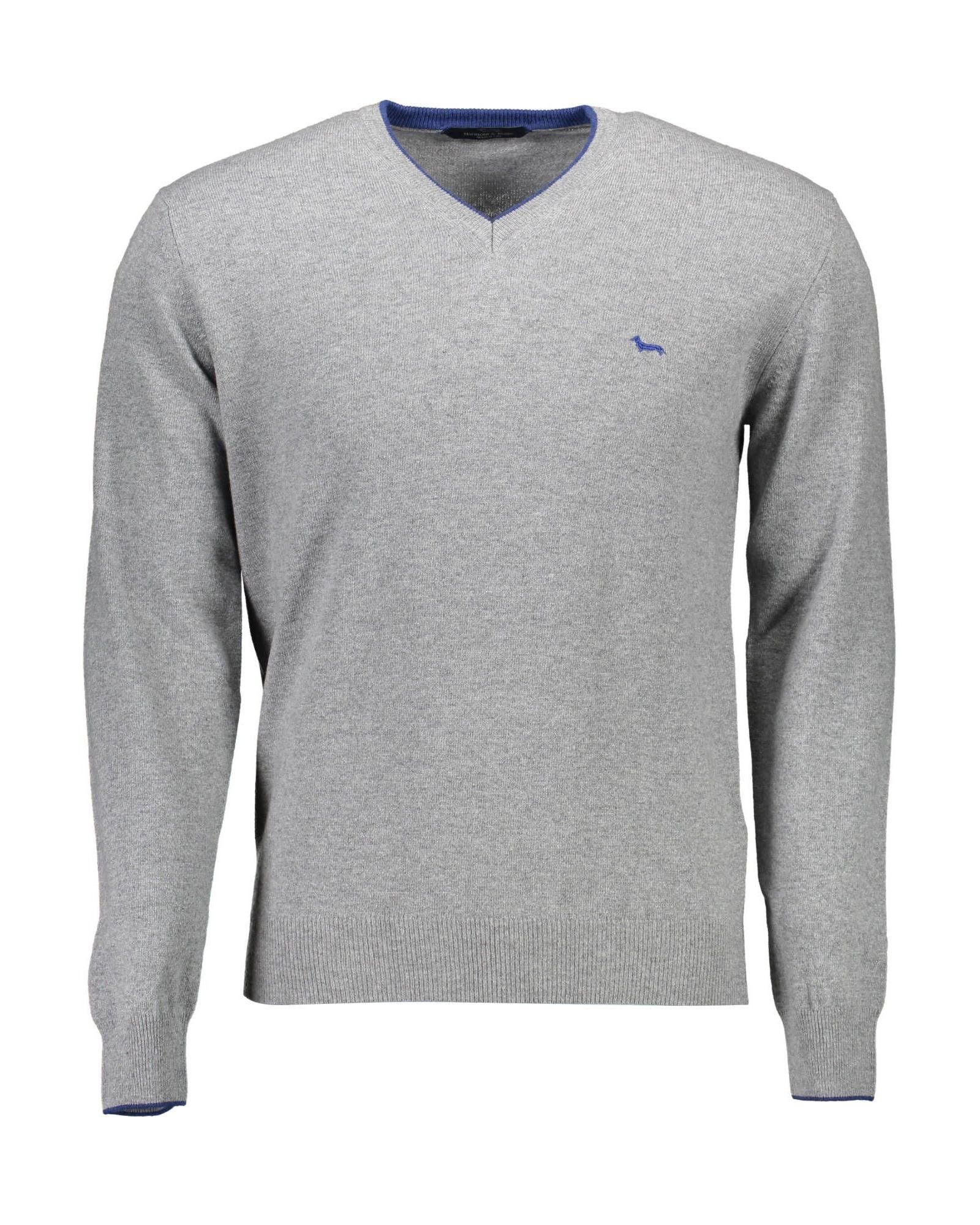 image of Harmont Blaine Contrasting Detail Wool Shirt in Grey, Men's (Size XL)