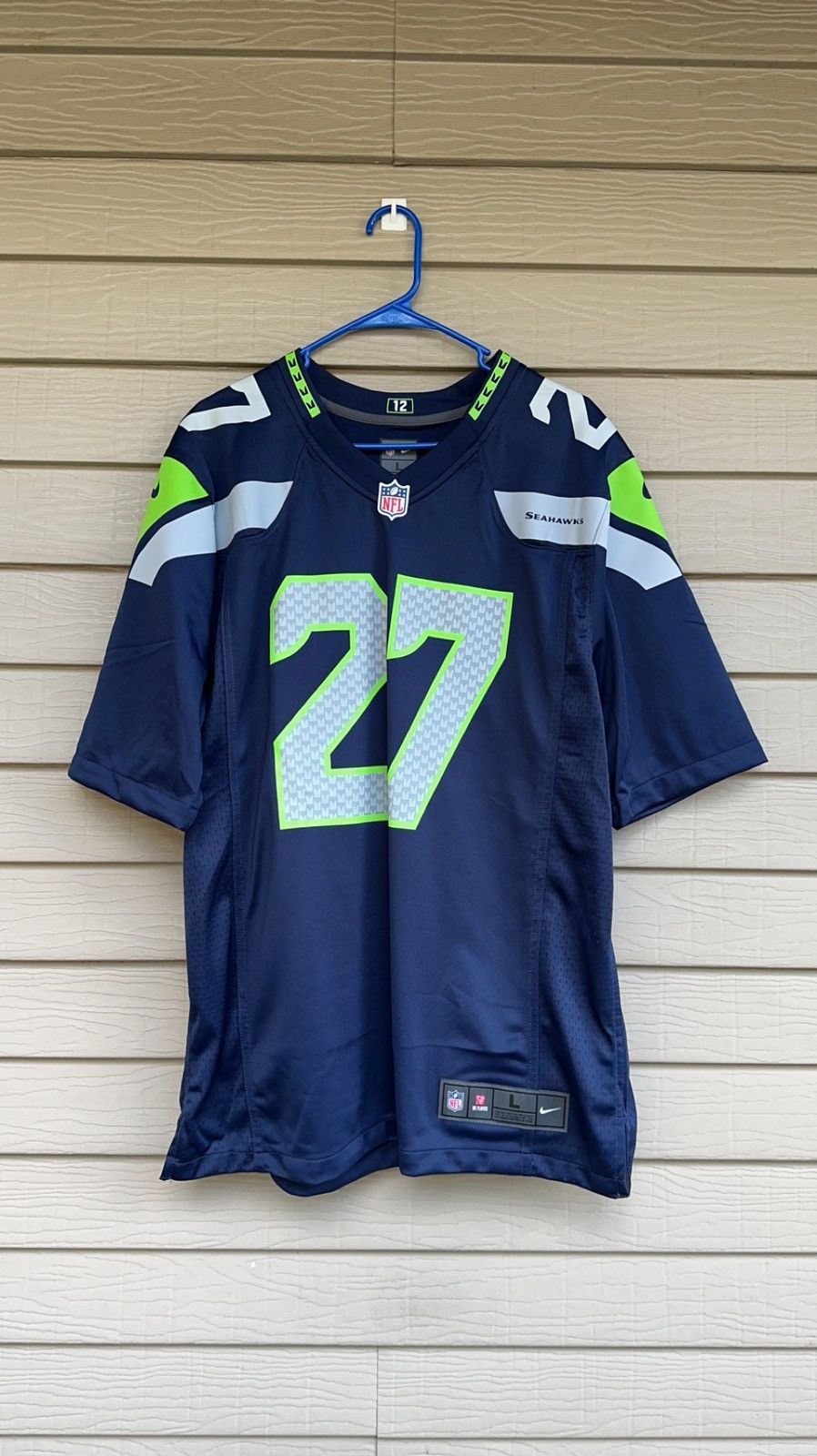 Nike NWOT Tariq Woolen Seahawks Blue Nike On Field NFL Jersey