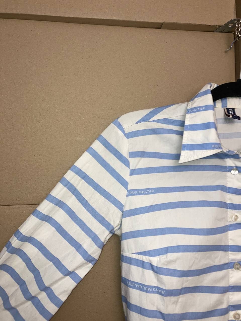Jean Paul Gaultier JEAN PAUL GAULTIER STRIPED DRESS SHIRT BUTTON AVANT GARD Size XS / US 0-2 / IT 36-38 - 8 Thumbnail