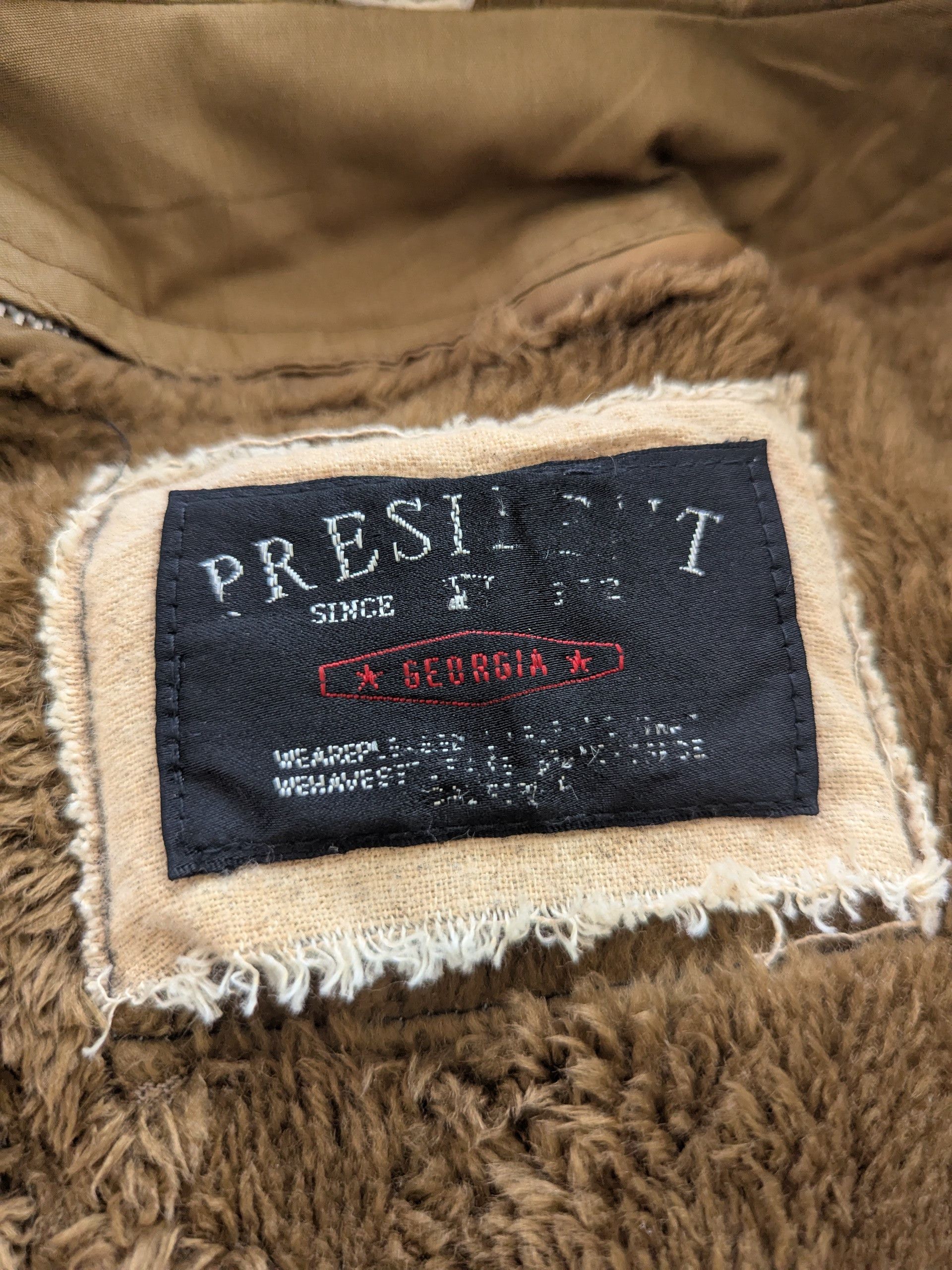 Japanese Brand × Vintage Vintage 1990s President Bomber Jacket Lining Fleece Size US M / EU 48-50 / 2 - 12 Thumbnail