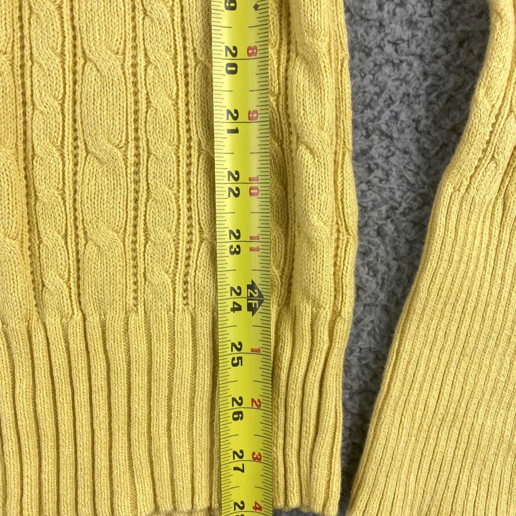 American Eagle Outfitters American Eagle Women's Sweater Long Sleeve V-Neck Pullover XL Yellow Knit Fall Casual Size XL / US 12-14 / IT 48-50 - 6 Thumbnail