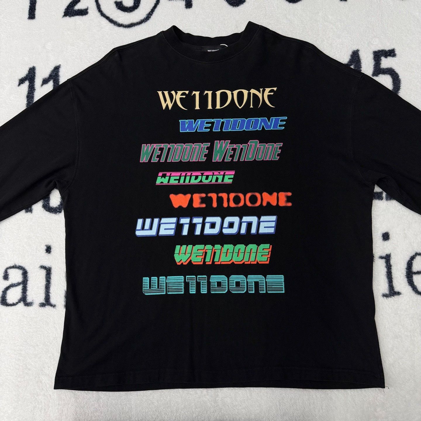 WE11DONE We11done Printed Black T-Shirt XS Women Size XS / US 0-2 / IT 36-38 - 1 Thumbnail