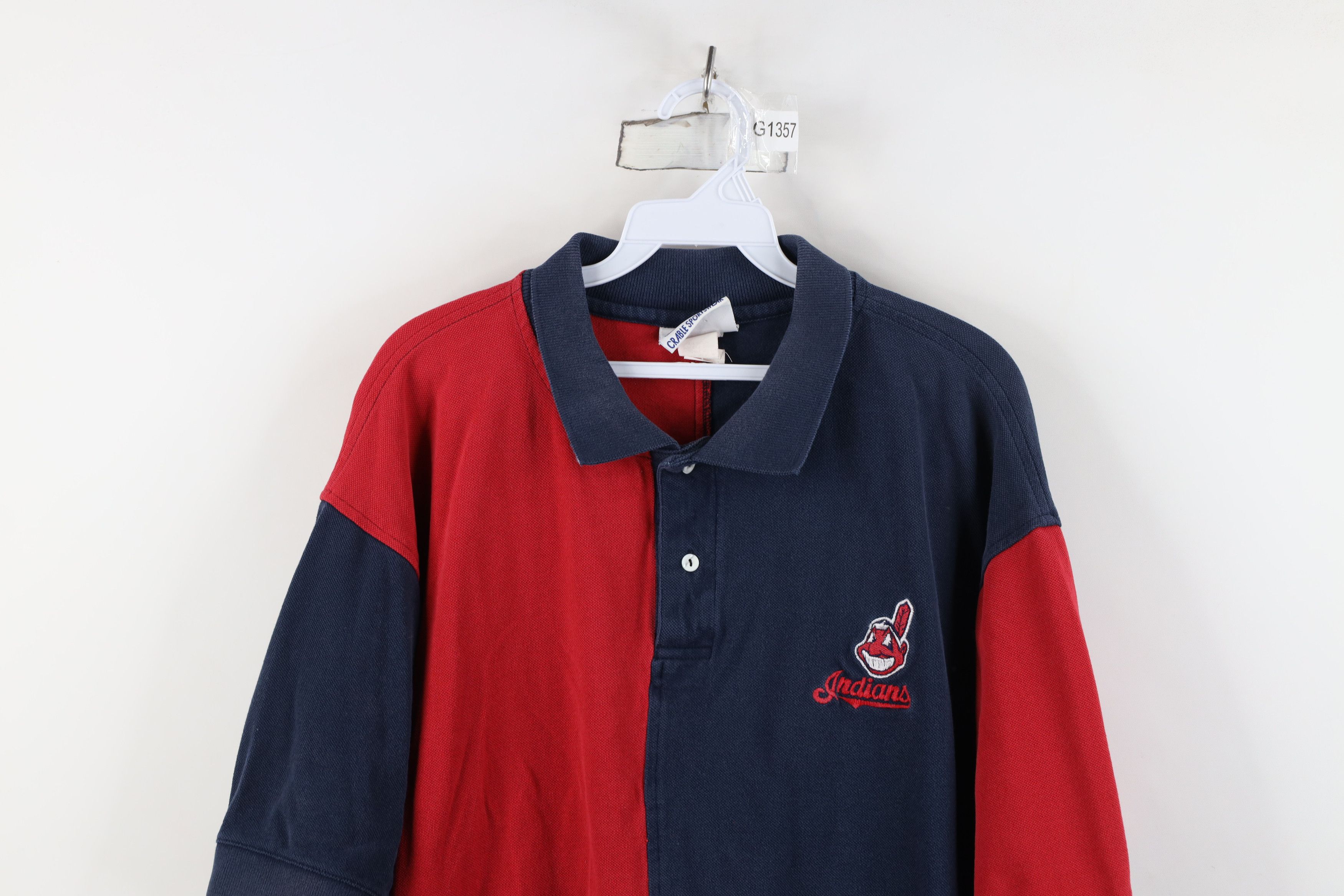 Vintage Vintage 90s Wahoo Cleveland Indians Baseball Polo Shirt Size US L / EU 52-54 / 3 - 2 Thumbnail