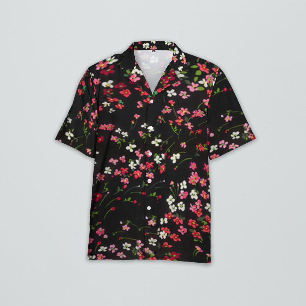 Designer Flower Floral-Print Shirt – Timeless Botanical Aesthetic Size US L / EU 52-54 / 3 - 1 Thumbnail