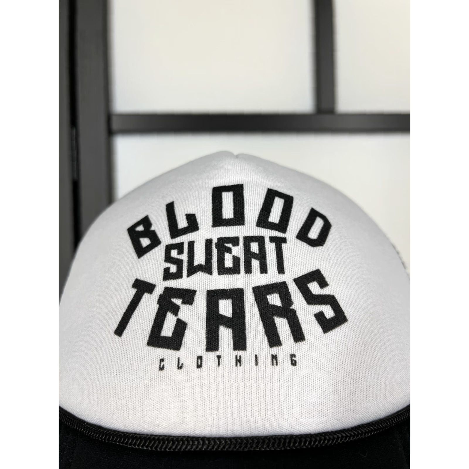 Vintage Blood Sweat Tears Hat Cap Snap Back Black White Trucker 100% Polyester C Size ONE SIZE - 2 Thumbnail