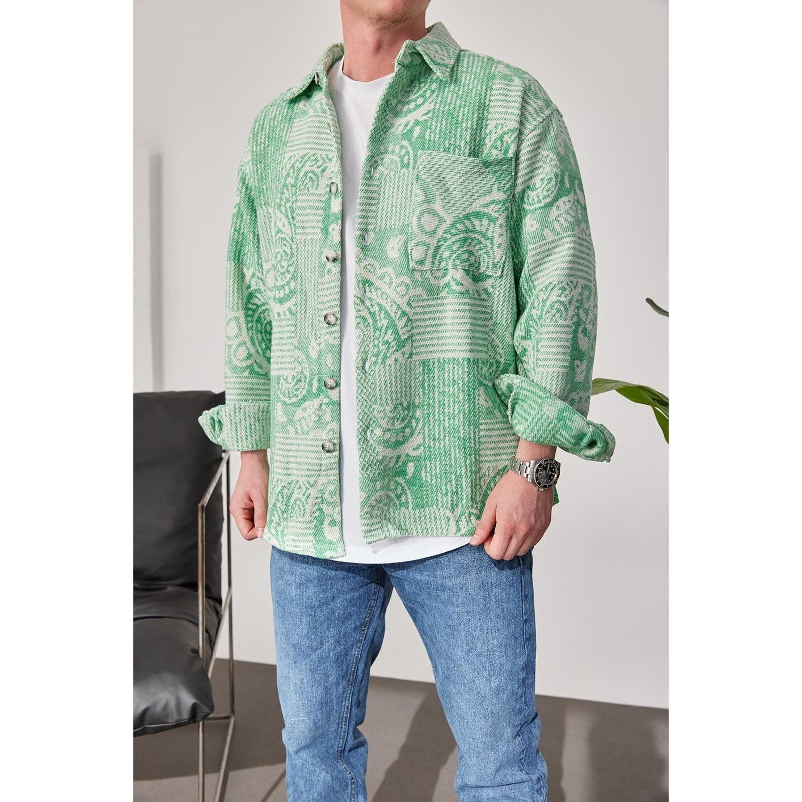 Antonio Marras MARRAKECH PREMIUM Slatra Men's Green Shirt Size S A000479 Size US S / EU 44-46 / 1 - 1 Thumbnail