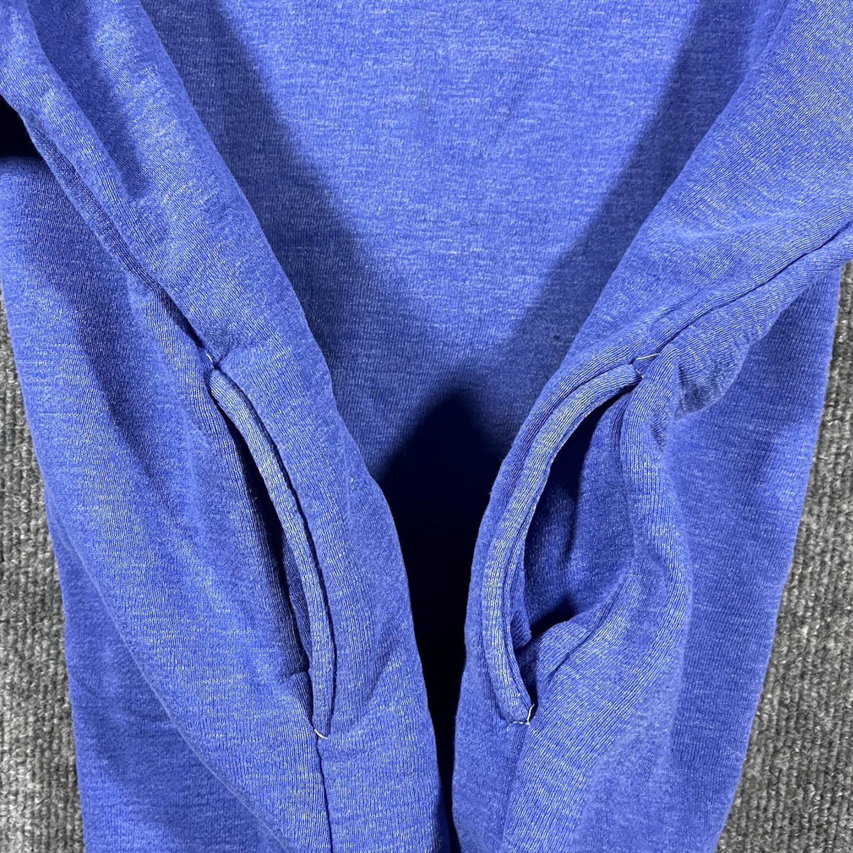Vintage VINTAGE 70s 80s Heavyweight Cotton Crewneck Sweatshirt Blue Pockets Mens L Size US L / EU 52-54 / 3 - 4 Thumbnail