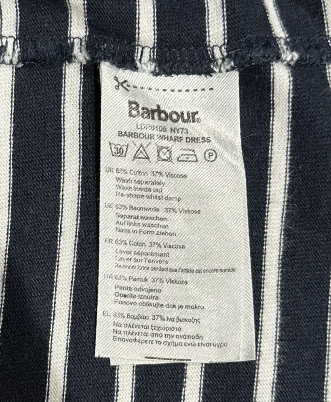 Barbour Barbour Women's Striped Dress Long Sleeve Size US 10 Size L / US 10 / IT 46 - 7 Thumbnail