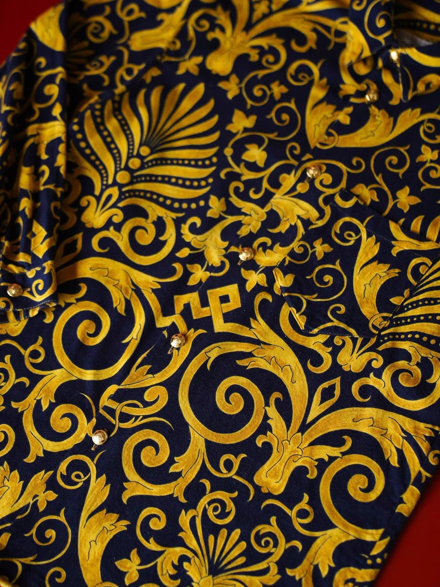 Ganni Gianni Versace Baroque Print Relaxed Italian Shirt Size XXS / US 00 / IT 34 - 4 Thumbnail