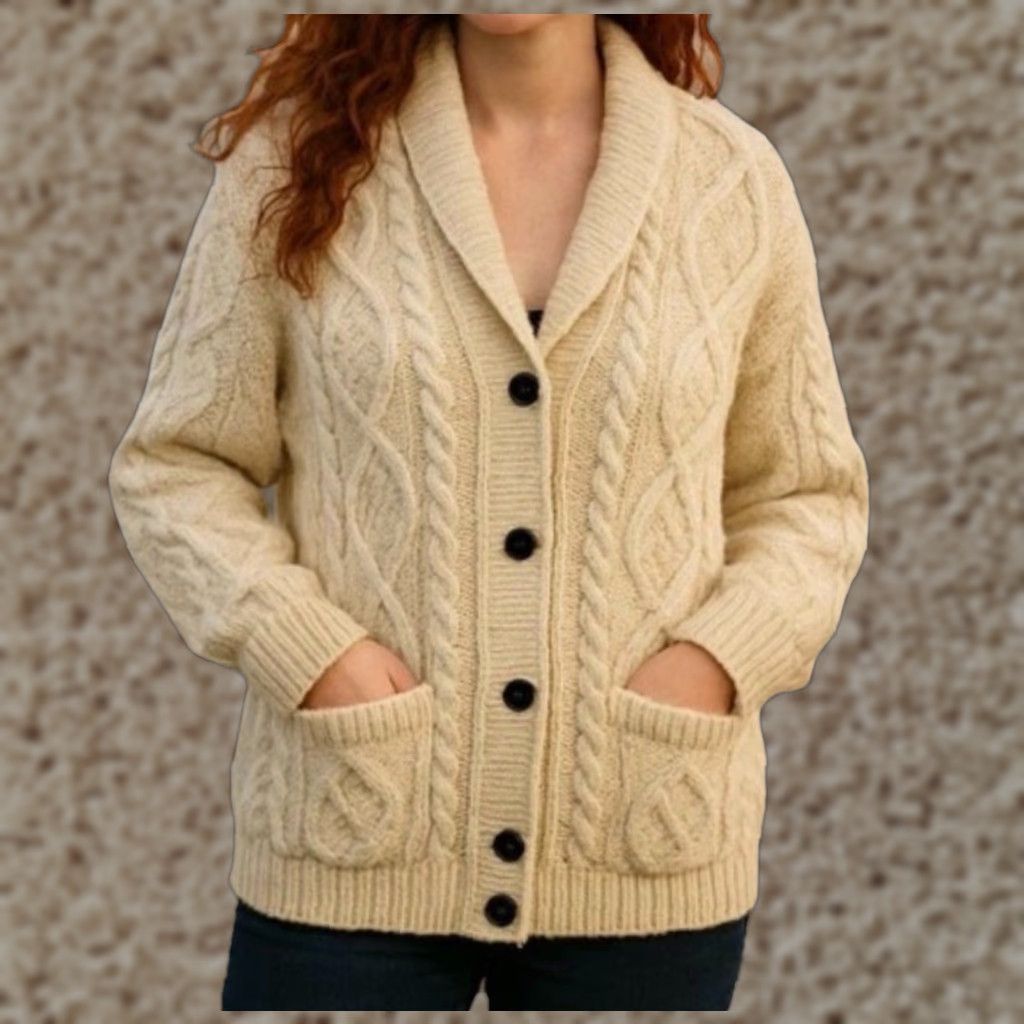 THE GREAT The Great Plain Cardigan Sweater Wool Ivory Pockets Button Down M Womens Size M / US 6-8 / IT 42-44 - 1 Thumbnail
