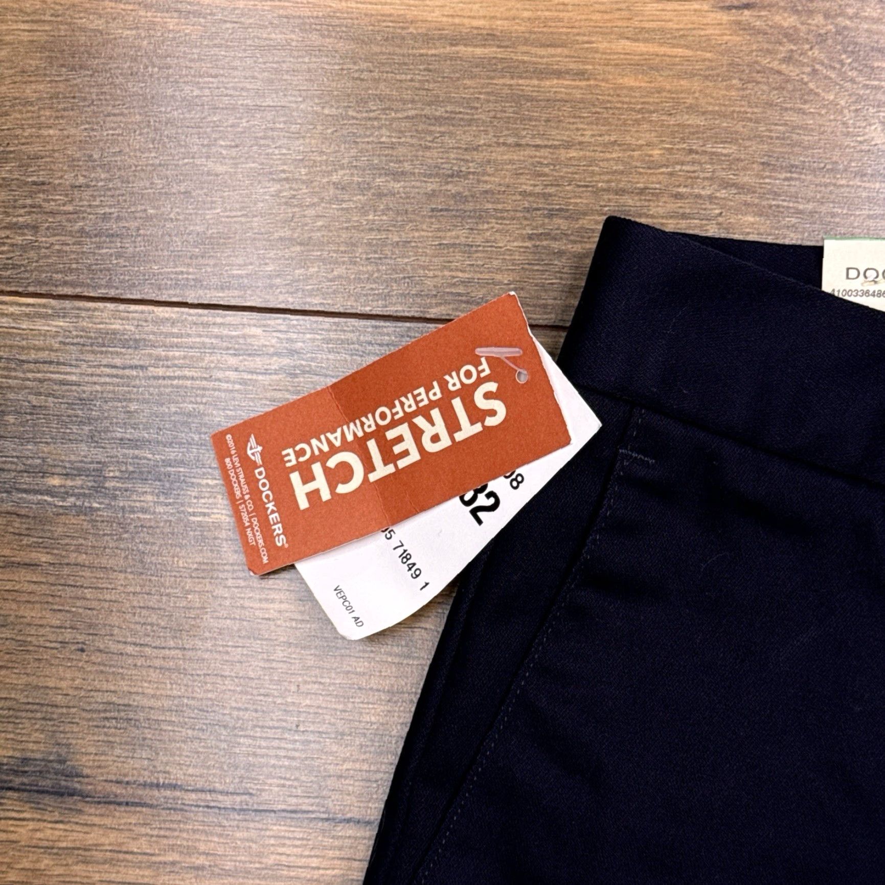 Dockers DOCKERS Easy Khaki Pants Mens 34x32 Navy Blue Slim Fit Tapered Stretch New Size US 34 / EU 50 - 6 Thumbnail