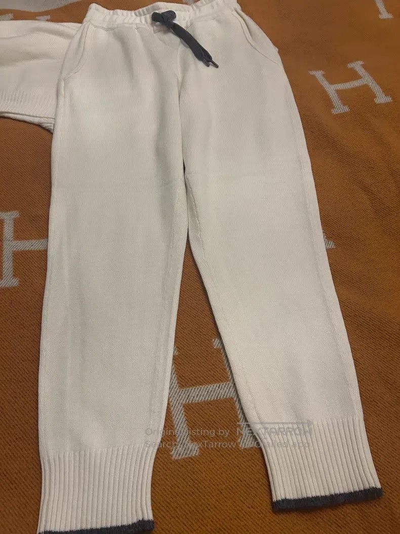 Brunello Cucinelli Brunello Cucinelli White Crewneck Cashmere Sweater Set Size S / US 4 / IT 40 - 5 Thumbnail