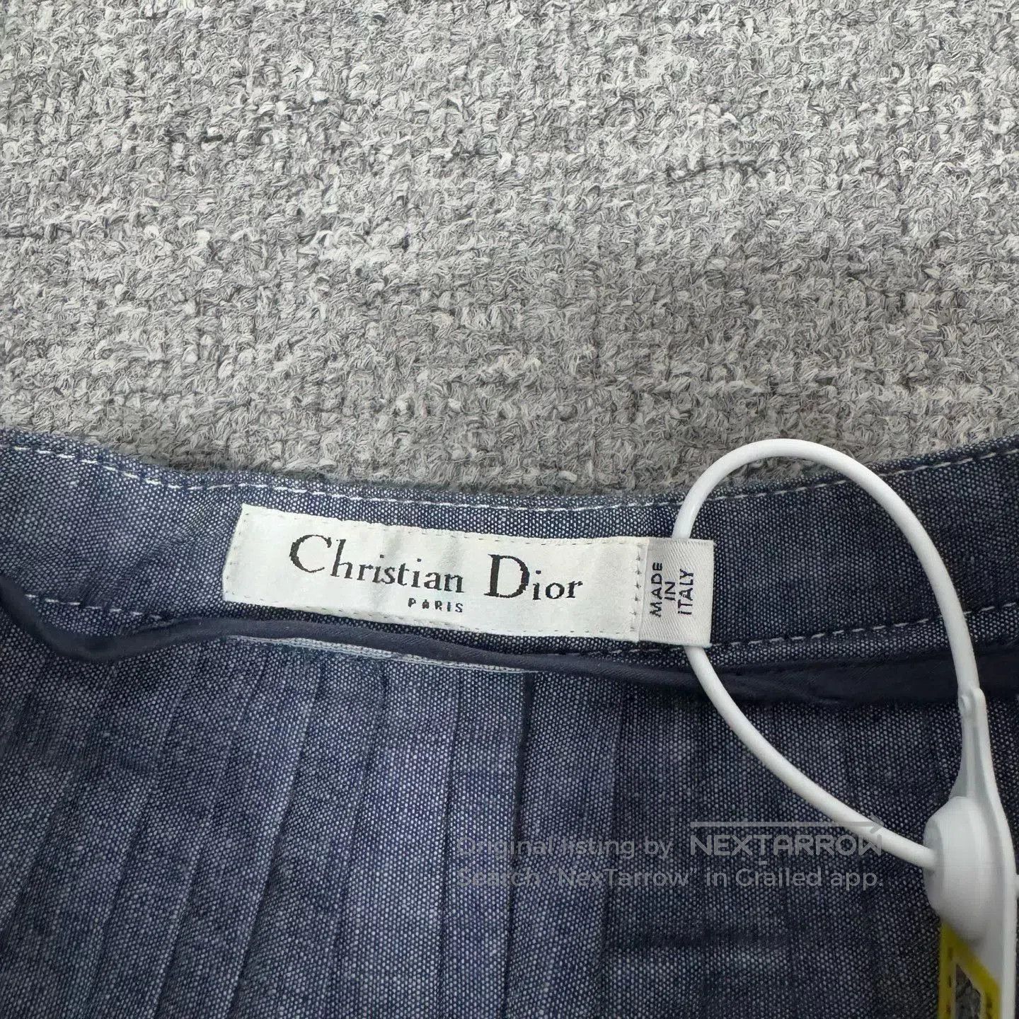 Dior Dior Blue Denim Pleated Skirt. Size 33" - 4 Thumbnail