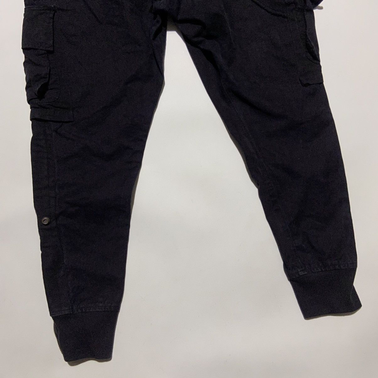Greg Lauren SS17 Greg Lauren - Black Fleece/Tent Slim Cargo Lounge Pants Size US 36 / EU 52 - 14 Thumbnail