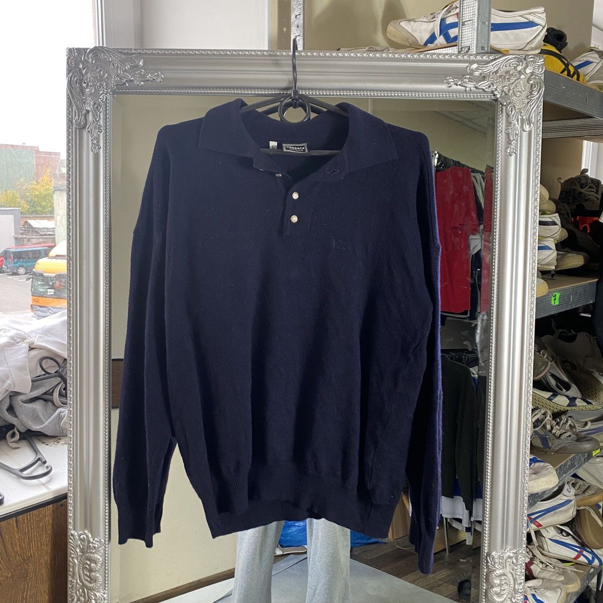 Versace Versace Vintage 1/3 sweater luxury Size US L / EU 52-54 / 3 - 1 Thumbnail
