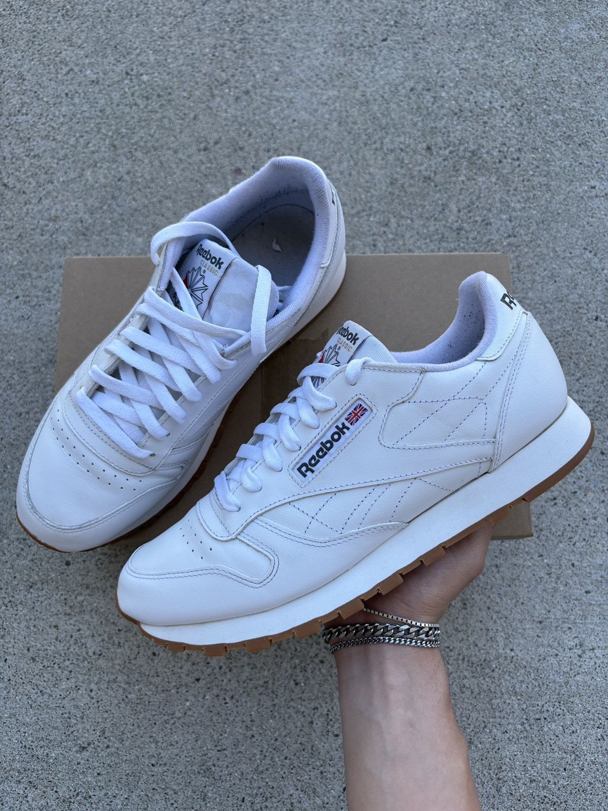 Reebok Reebok Classic White Leather Shoes Men’s Size 9.5 Size US 9.5 / EU 42-43 - 1 Thumbnail