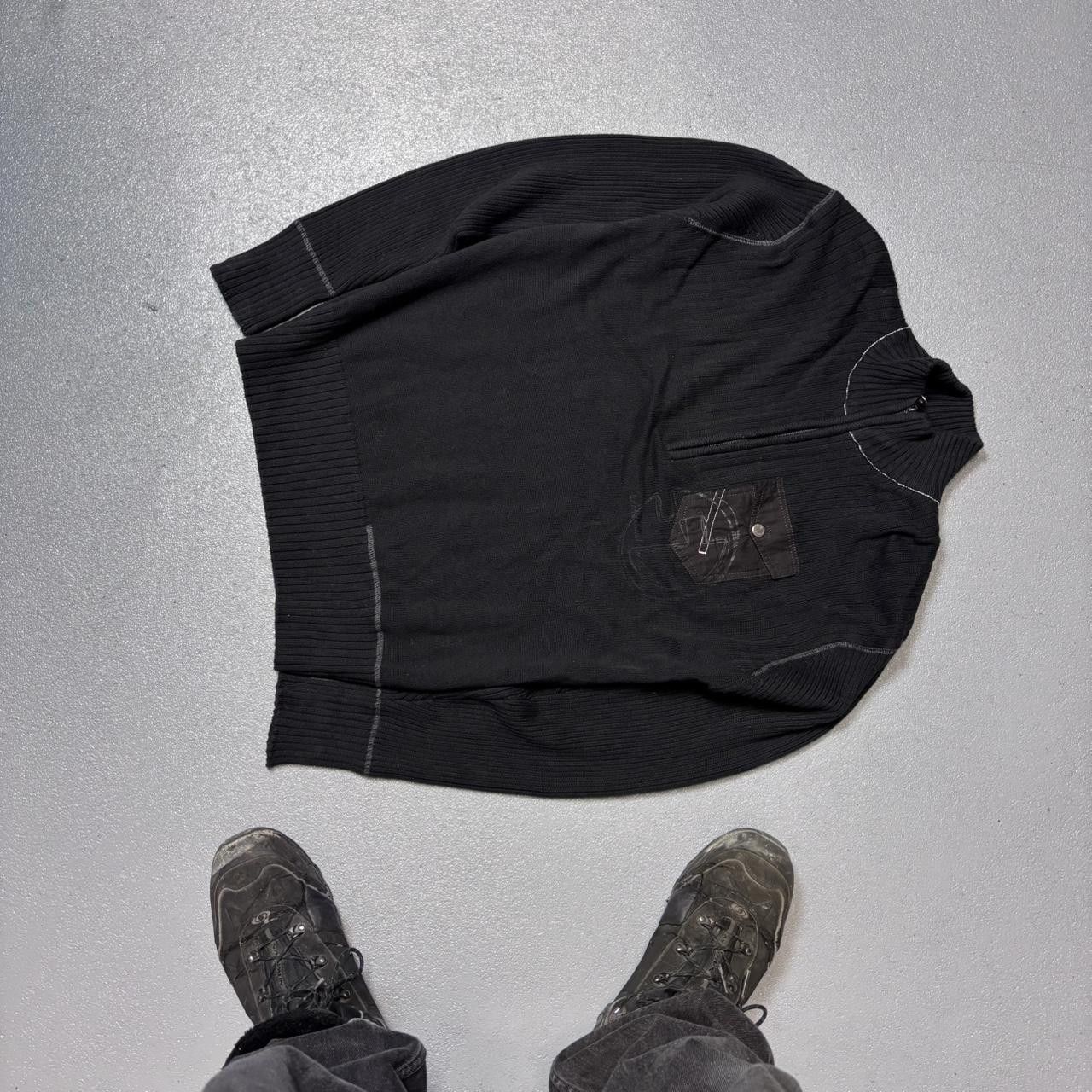 Japanese Brand × Vintage Vintage y2k 90s ribbed affliction style opium sweater Size US XL / EU 56 / 4 - 2 Thumbnail