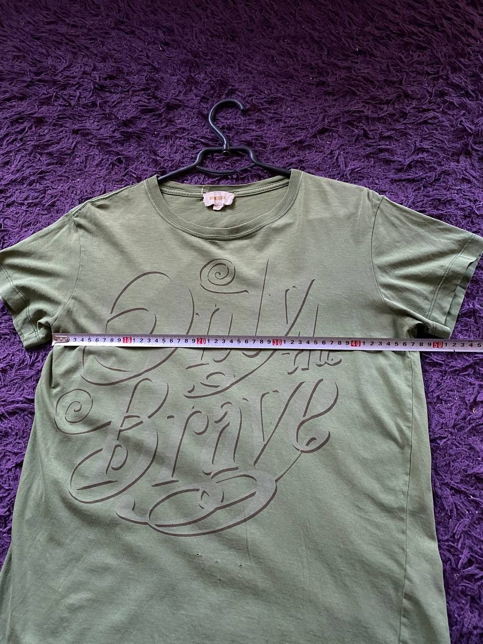 Diesel × Vintage Vintage Diesel y2k Big print Logo Only the Brave T-Shirt Size US L / EU 52-54 / 3 - 5 Thumbnail