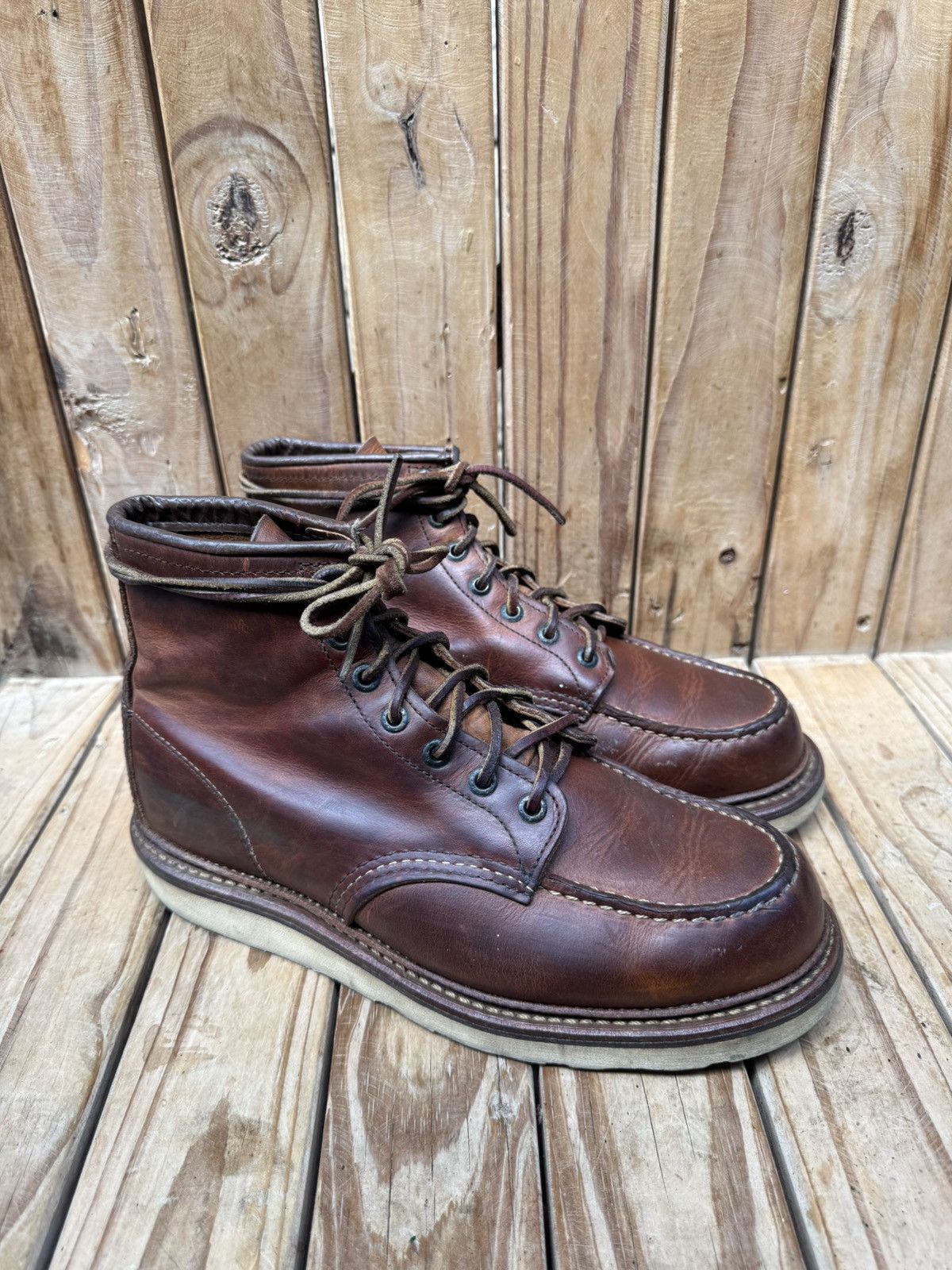 Red Wing Red Wing 1907 Copper Rough Brown Boots UK 7.5 D | EUR 41.5 Size US 8.5 / EU 41-42 - 10 Thumbnail