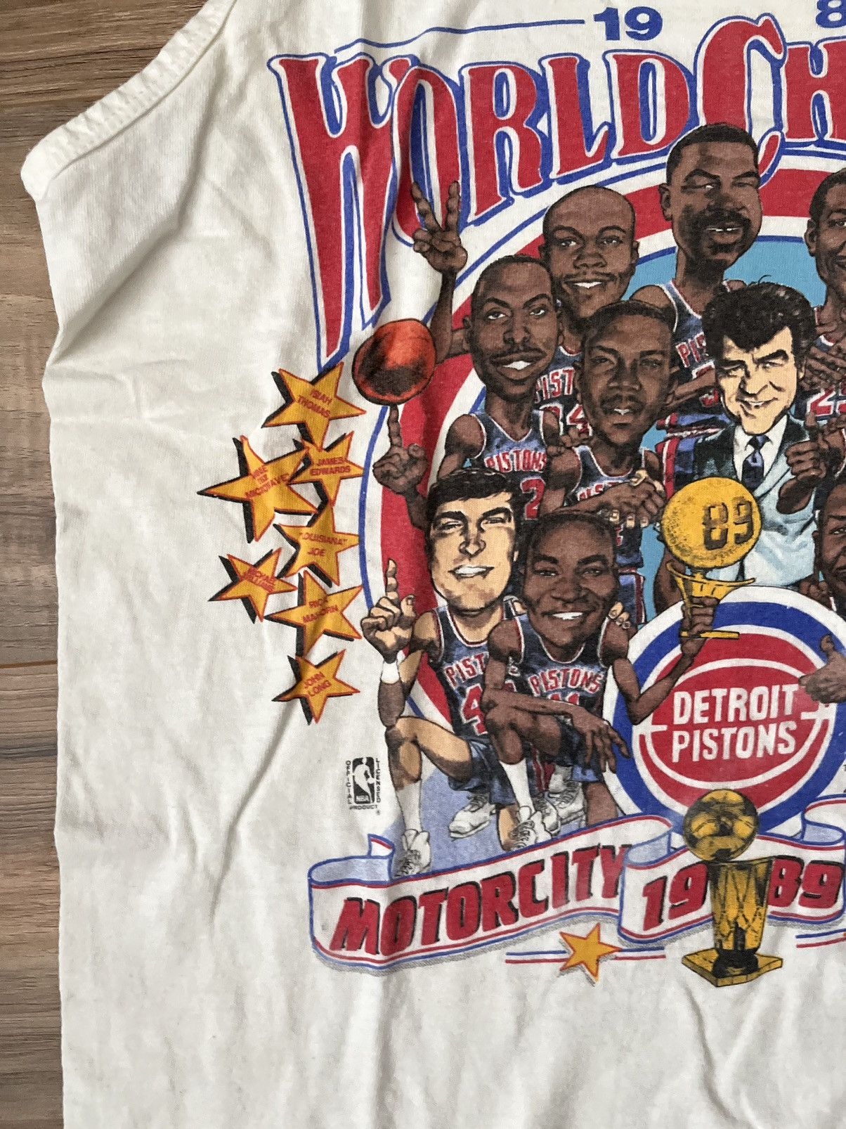 Salem Sportswear × Vintage 1989 Detroit Pistons Bad Boys Caricature Tank Top Shirt Size US S / EU 44-46 / 1 - 4 Thumbnail