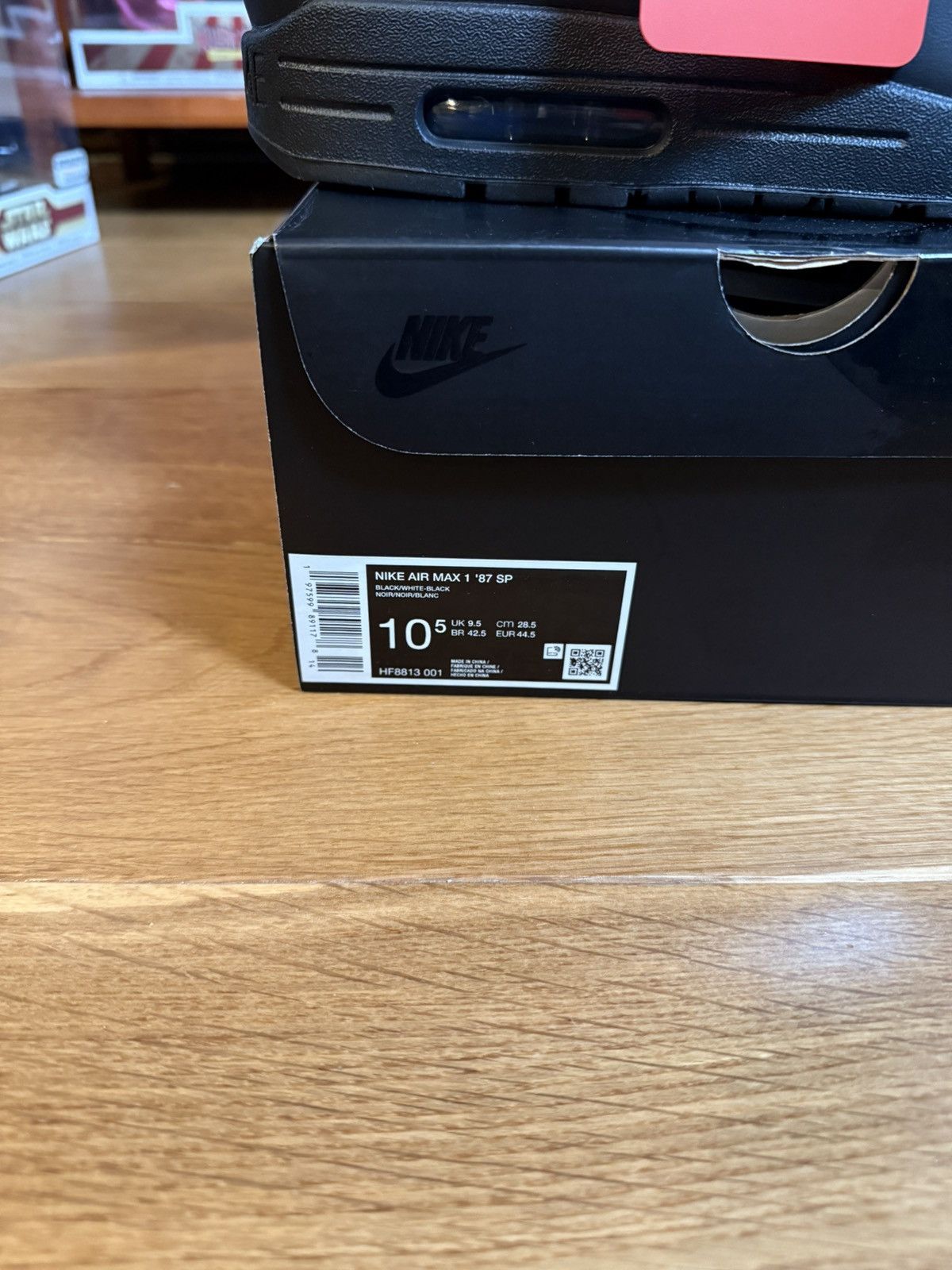 Nike × Supreme Supreme Nike Air Max 1 ‘87 SP “Black” Size US 10.5 / EU 43-44 - 4 Thumbnail