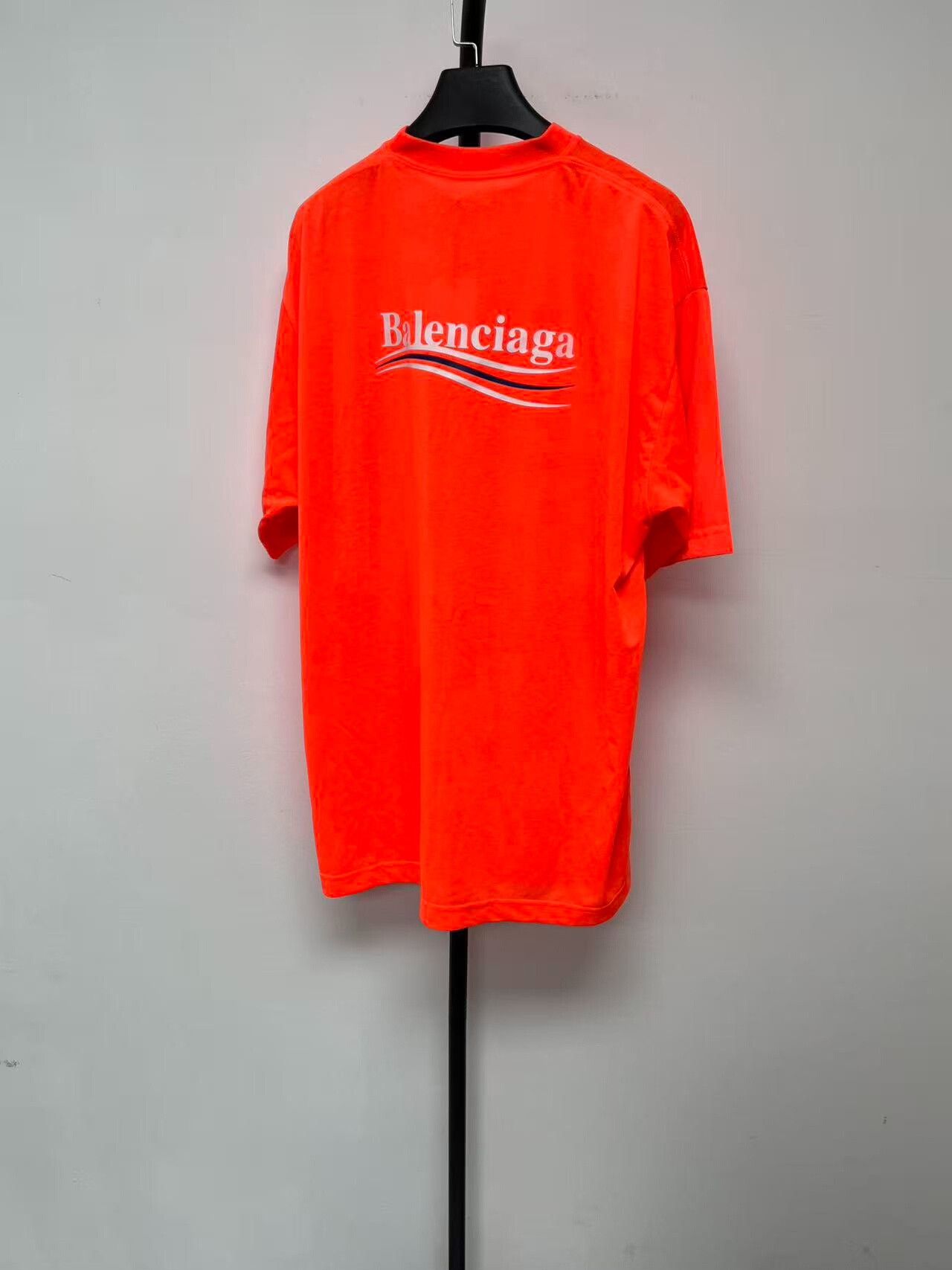balenciaga men's orange short sleeve t-shirt