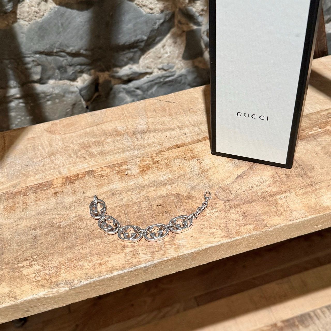 Gucci Gucci 925 Sterling Silver GG Britt Chain Bracelet Size ONE SIZE - 1 Thumbnail