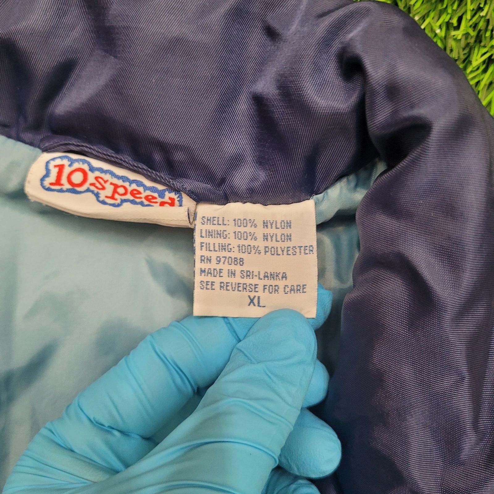 Vintage VTG 80s 10speed Piped Bomber Jacket Womens L Indie Puffer Size L / US 10 / IT 46 - 4 Thumbnail