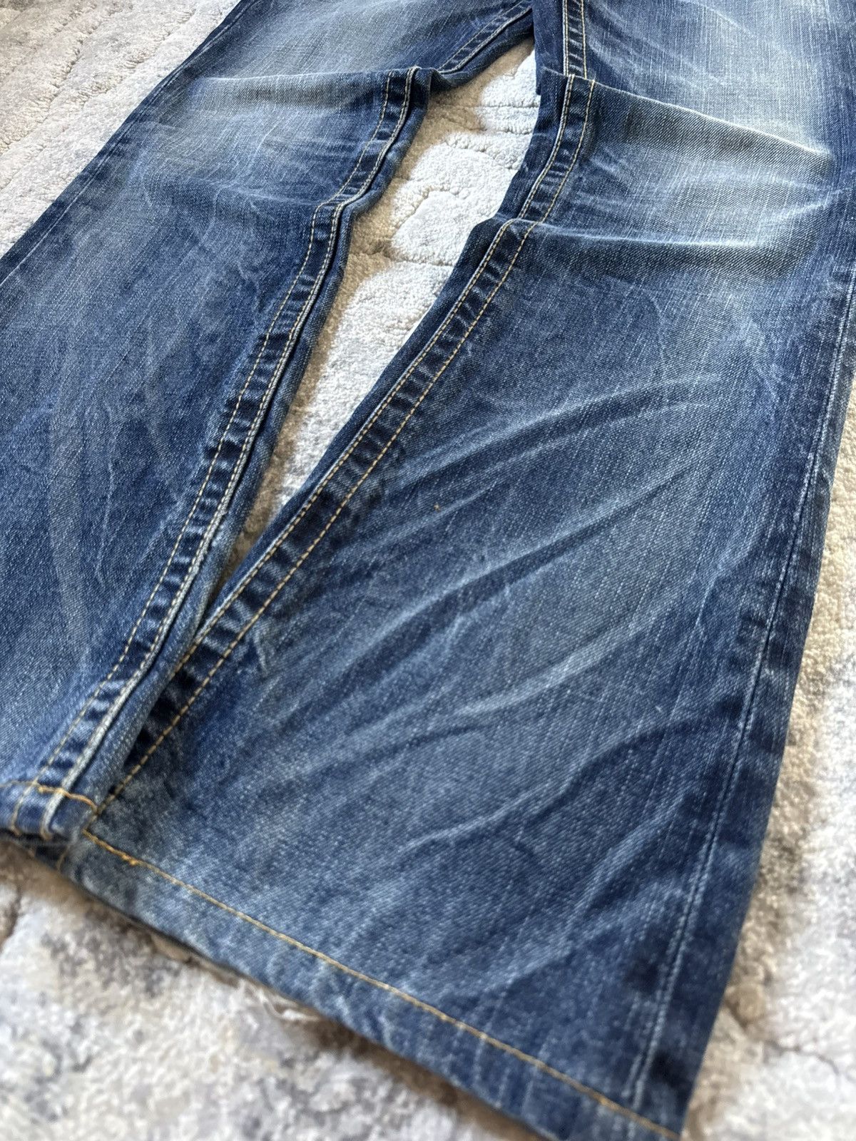If Six Was Nine 2000s Lolita Japan Studded Pyramid Whiskers Flared Jeans Size US 30 / EU 46 - 8 Thumbnail