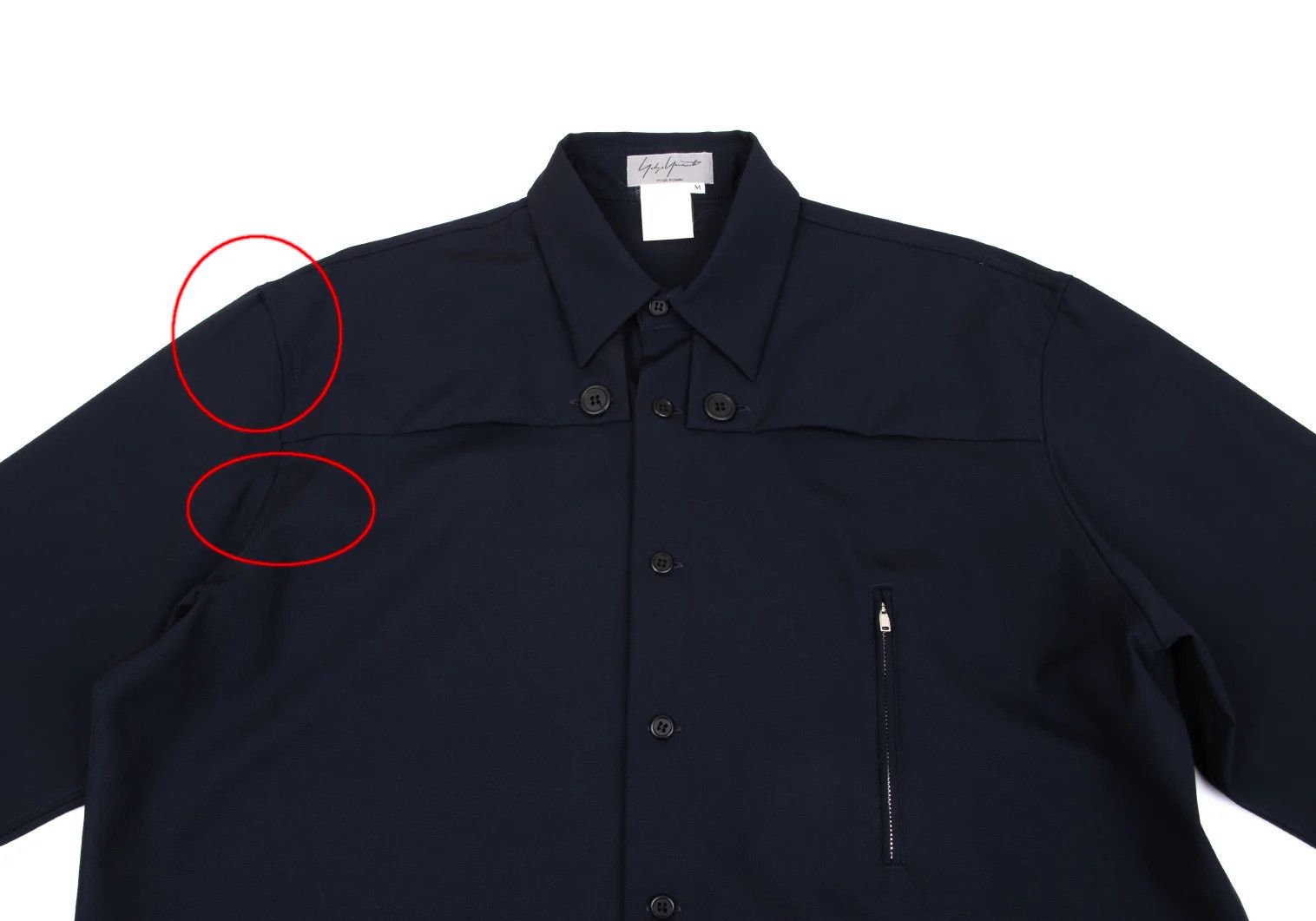 Yohji Yamamoto Yohji Yamamoto Wool Zip Pocket Flap Shirt Size US M / EU 48-50 / 2 - 2 Thumbnail