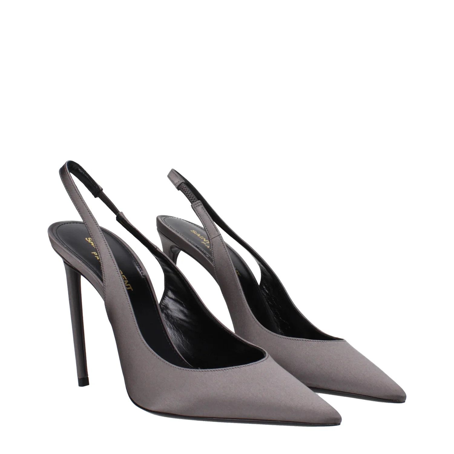 Saint Laurent Paris ob1o1e1124 Satin Sandals in Storm Grey Size US 11 / IT 41 - 2 Thumbnail