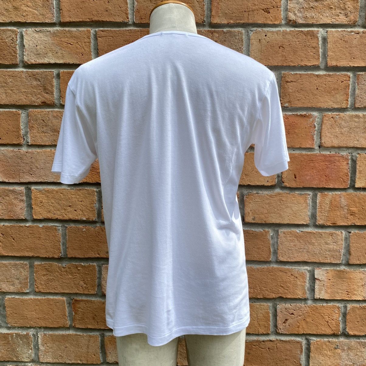 Courreges Courreges White Short Sleeve Logo Print T-Shirt Size US M / EU 48-50 / 2 - 2 Thumbnail