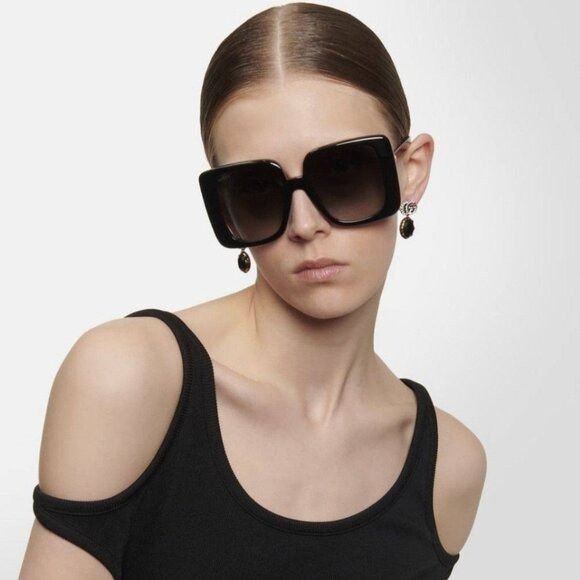 Gucci 🕶️ New Gucci GG1314S 001 Sunglasses - Black Frame, Grey Size ONE SIZE - 1 Thumbnail