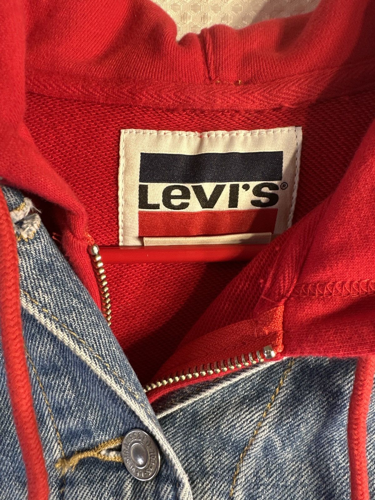 Levi's Levi’s EX-BOYFRIEND HYBRID HOODED TRUCKER JACKET Size US L / EU 52-54 / 3 - 4 Thumbnail