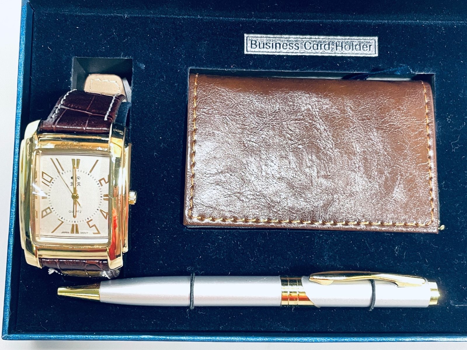 2000's Vintage Bella & Rose Men's Watch, Pen Gift Set in Brown, Men's — image 2 of 5