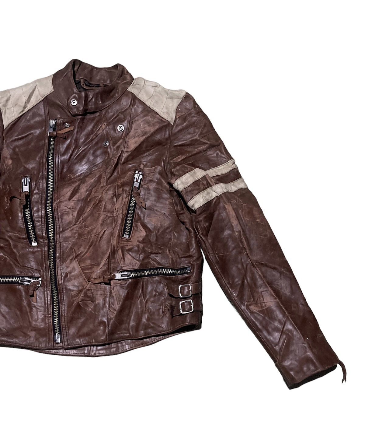 Vintage WILLIE Retro Racing Jacket Zipper Chest Buckle Straps Size US S / EU 44-46 / 1 - 8 Thumbnail