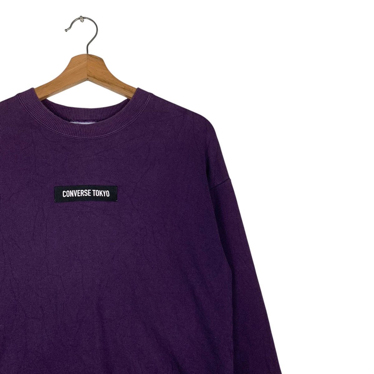 Converse CONVERSE TOKYO Center Logo Purple Sweatshirt #1469-C66 Size US M / EU 48-50 / 2 - 5 Thumbnail