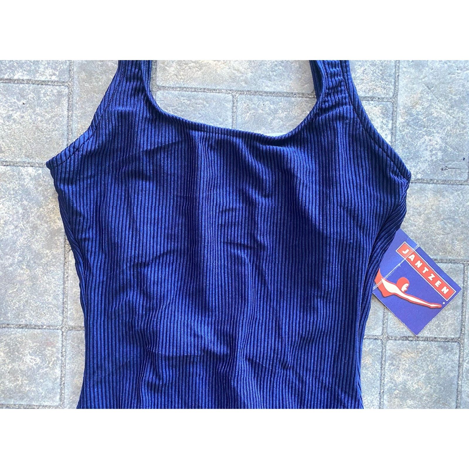 Jantzen NWT Jantzen Swimsuit Women One Piece Blue Size 12 Made In USA Size ONE SIZE - 7 Thumbnail