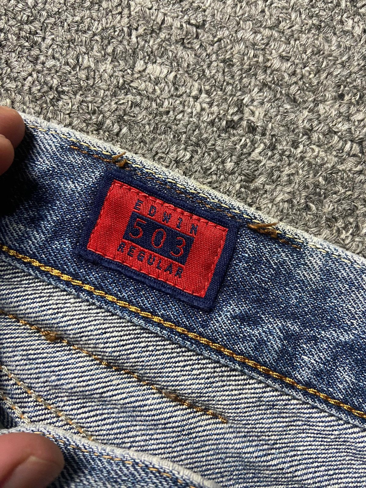 Edwin EDWIN 503 Regular Fit Ripped Denim Jeans (141) Size US 31 - 5 Thumbnail