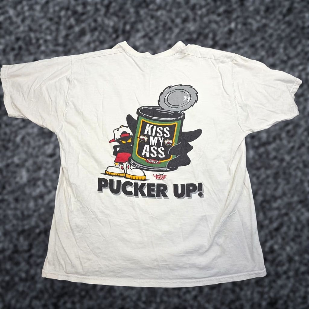 Vintage VINTAGE Whoop Ass Sportswear Shirt XL White Can of Whoop Ass stains Mens T-Shirt 90s Size US XL / EU 56 / 4 - 1 Thumbnail