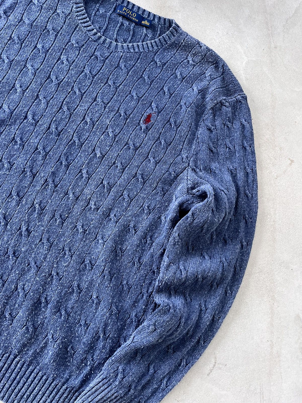 Polo Ralph Lauren Vintage Ralph Lauren Silk Knit Sweater Blue Small Logo Y2K Size US XL / EU 56 / 4 - 6 Thumbnail