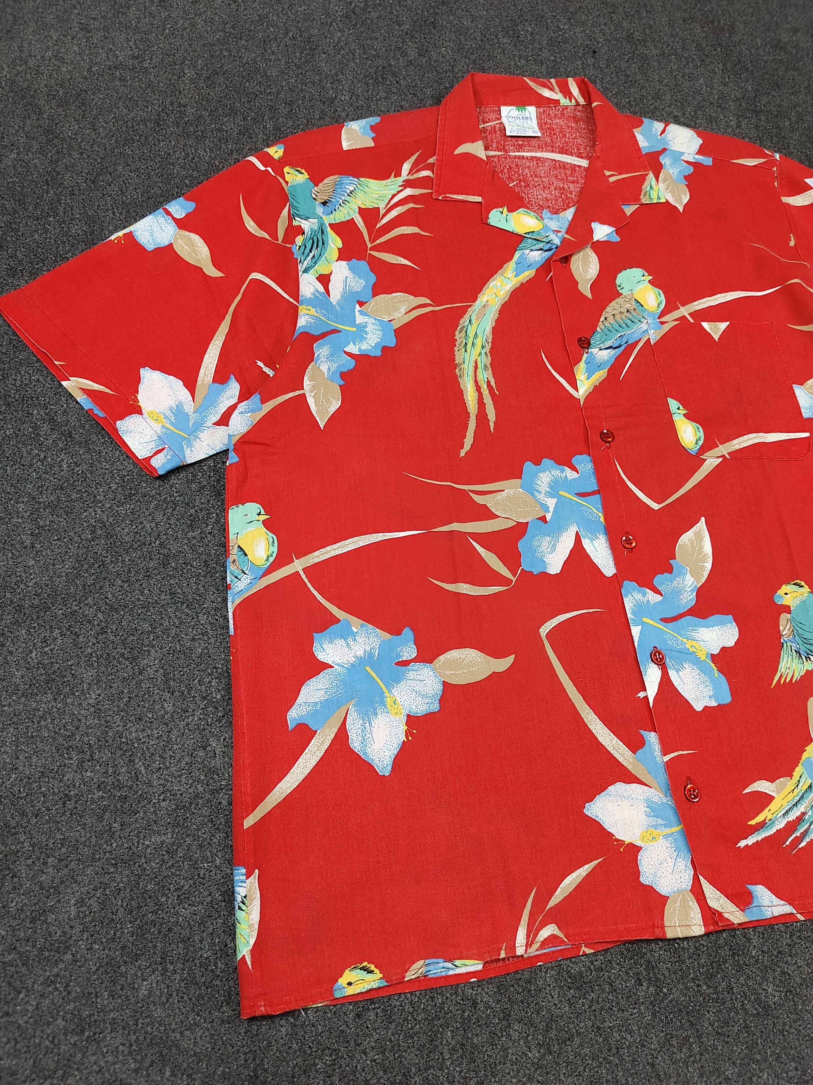 Wrangler 70s-80s Coolers by Wrangler🌴Tropical Hawaiian Shirt Size US M / EU 48-50 / 2 - 4 Thumbnail